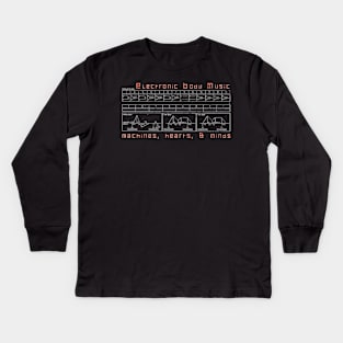 Electronic Body Music machines [weathered version] Kids Long Sleeve T-Shirt